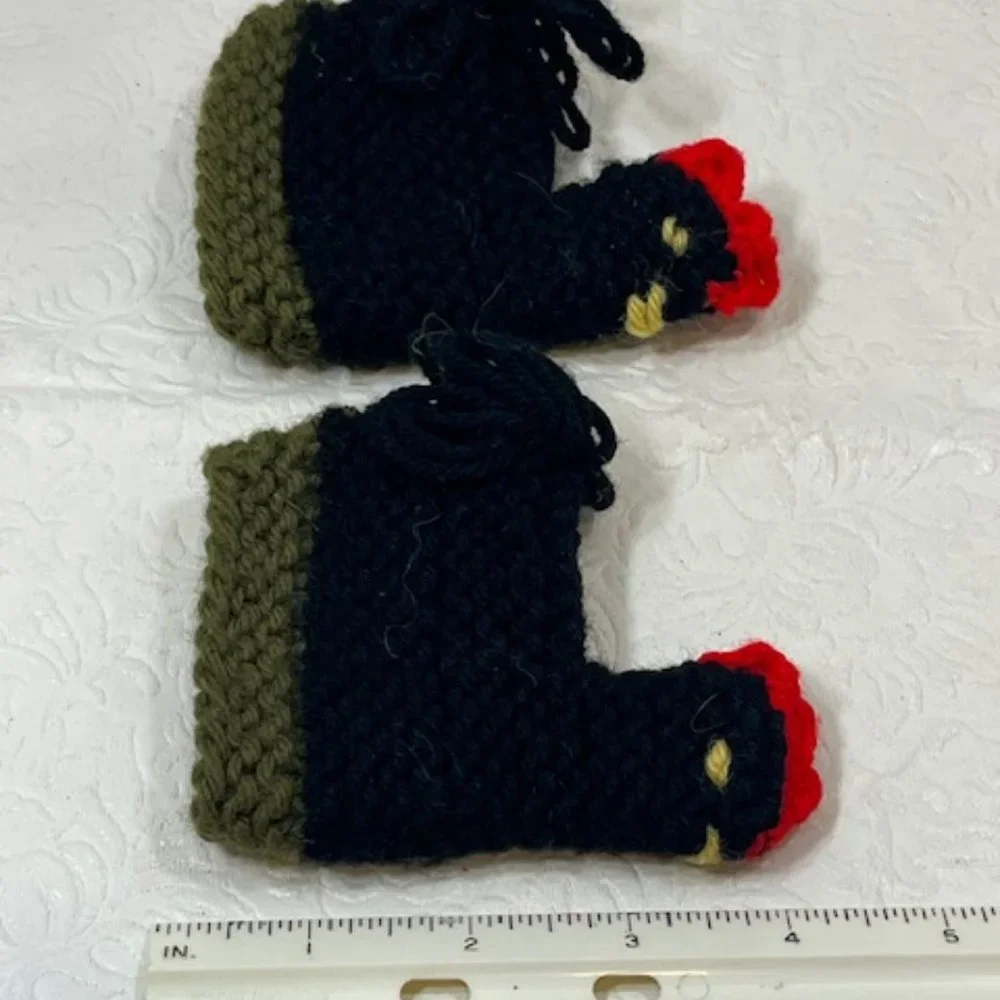 Two (2) Crocheted/Knitted Chicken/Hen Egg Cozies Covers Holder Decor 3